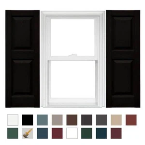 Mid America Raised Panel Vinyl Shutters 14.75in. Wide (1 Pair) - Picture 1 of 193