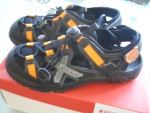 *RICOSTA* Halbsandale Mod. SHAG Gr. 33 anthrazit/schwarz/papaya *TOP* - Bild 1 von 5