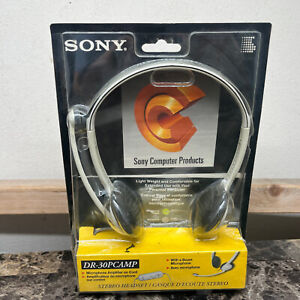 Sony Stereo Headset Headphones W/ Microphone Telemarketer DR-30PCAMP NEW