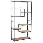 vidaXL Bookcase  Firwood and Steel 90.5x35x180 cm Home Bookcase