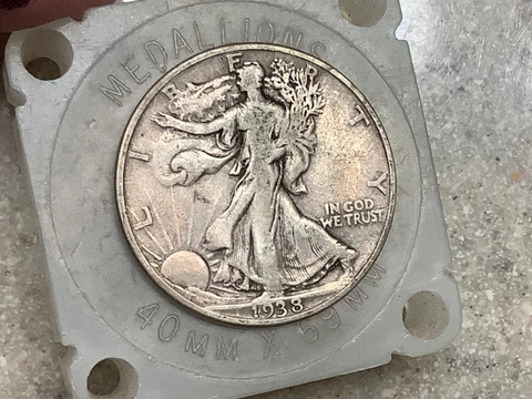 1938-D Walking Liberty Silver Half *Grand Pa’s Collection* Nice1, Don’t Miss Cover