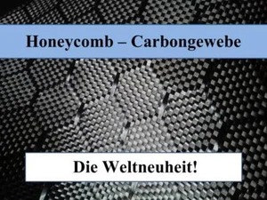 NOVEDAD MUNDIAL: tela de carbono Honeycomb 250 g/m², Z-HGS-250, tela de diseño, hexagonal - Imagen 1 de 6