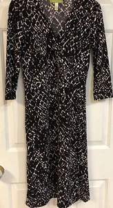 SIGRID OLSEN Multicolor Wrap Midi-Dress - 3/4 Sleeve - Petite Small - EUC - Picture 1 of 8