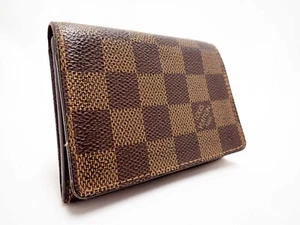 Louis Vuitton Damier Ebene Kartenetui Carte De Visite N62920 Bifold Braun - Bild 1 von 17