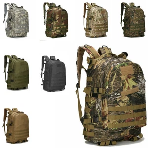 40L Camouflage 3D Tactical Outdoor Military Rucksack Backpack Camping Hiking Bag - Picture 1 of 11