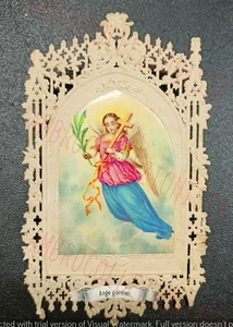 Antiker Santino mit Spitze - Schutzengel Schutzengel - Bild 1 von 2