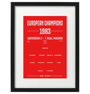 Aberdeen FC 1983 European cup winners cup final art print / poster - Picture 1 of 2