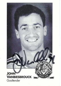 John Vanbiesbrouk Autographed B&W Photo Florida Panthers 4X6 - Picture 1 of 2