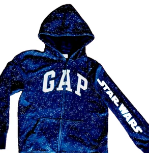 Gap X Star Wars Collaboration Logos Zip Up Black Full Zip Hoodie Stars Space - Bild 1 von 12