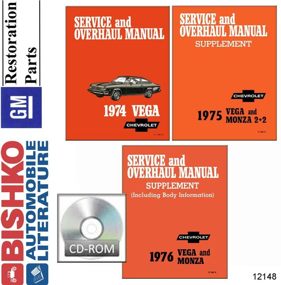 CD manual de reparación de taller y carrocería Chevrolet Vega Monza 1974-1976 Foto 1 de 1