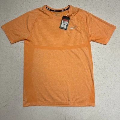 Nike Tech Knit Running Reflective Dri-Fit Shirt Orange 717758-868 Men’s Size L - Image 1 of 4