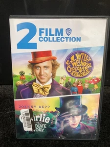 •2 FILM COLLECTION - Willy Wonka / Charlie and the Chocolate Factory BRAND NEW! - Picture 1 of 2