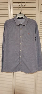 Camisa Napapijri Manga Larga Azul Abotonada Cuello Bandera XXL Foto 1 de 4