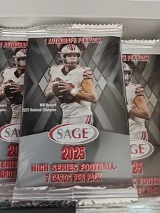 2025 SAGE Football High Series 1 AUTO PER PACK (1) Pack - Picture 1 of 1