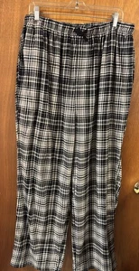 Pendleton Cotton Flannel Gray Black Plaid Men’s Lounging Pants Sz XL 36-40” W - Picture 1 of 6