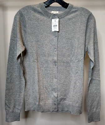 Cardigã novo com etiquetas J Crew Factory 100% algodão cinza urze tamanho: P - Imagem 1 de 2