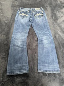 Miss Me Vintage Damen Bootcut Jeans 28 Low Weist Flared Blau - Bild 1 von 6