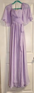 Women's Lavender Long Formal Gown Sz 12 NWT - Picture 1 of 9
