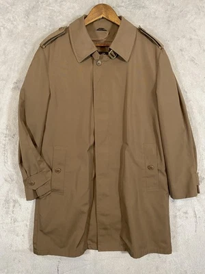Vintage Oleg Cassini Trench Coat Men 38 Brown Thinsulate All Weather 90s Classic - Image 1 of 4