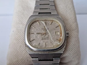 Tissot Seastar Quartz Cal 2030 -Quadrante Argento-Rif. 140640- Per Ricambi o Riparazione. - Foto 1 di 12