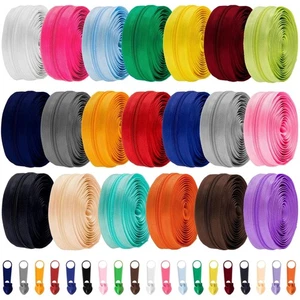 DIY Sewing Essential: 100 Yards of Assorted Color Nylon Zippers & Sliders - Picture 1 of 9