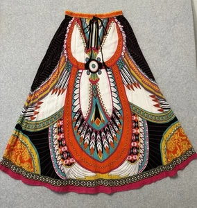 Mix Jugendstil langer Rock Boho Hippie Tribal Festival bunt Damen groß - Bild 1 von 8