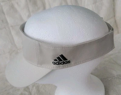 Adidas Visera Gorra Adulto Talla Única Beige Sarga 100% Algodón Tenis Deportes Logo Foto 1 de 4