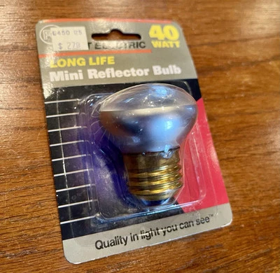 Feit Mini Reflector Short Neck Light Bulb R14 40W Standard Base Brand New - Image 1 of 4