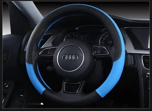 Audi Lenkradbezug blau Lenkradschoner Lenkradschutz Lenkradhülle Auto Runden!! - Bild 1 von 1