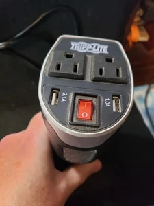 Tripp Lite PV200CUSB 200W Car Power Inverter w/ 2 Outlets & 2 USB Charging Ports - Picture 1 of 3