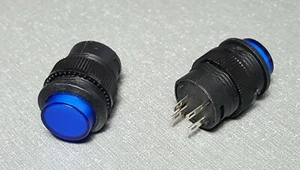 2Pcs R16-503BD Blue Illuminated push button switch SPST Momentary 3A 4pins 250V - Picture 1 of 1