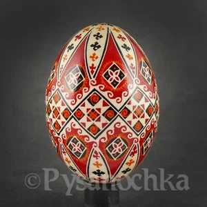Real Ukrainian Pysanky. Goose Pysanka. Hand made Hutsul Easter Eggs Best Gift - Picture 1 of 11