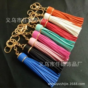 Brand New Leather Tassel Pendant Keyring Bag Purse Key Chain Handbag Accessories - Picture 1 of 10