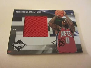 Tarjeta camiseta de Terrence Williams 2009-10 limitada de primer año jumbo firmas #10 de la NBA - Imagen 1 de 2