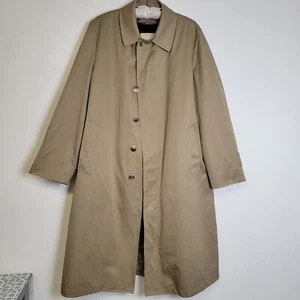 Vintage London Towne Single Breasted Trench Coat with Removable Lining Khaki 40R - Picture 1 of 17