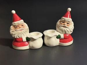 Vintage Mid Century Santa Brinn's Keramik Kerzenhalter TX-1233 1950er Jahre Weihnachten - Bild 1 von 23