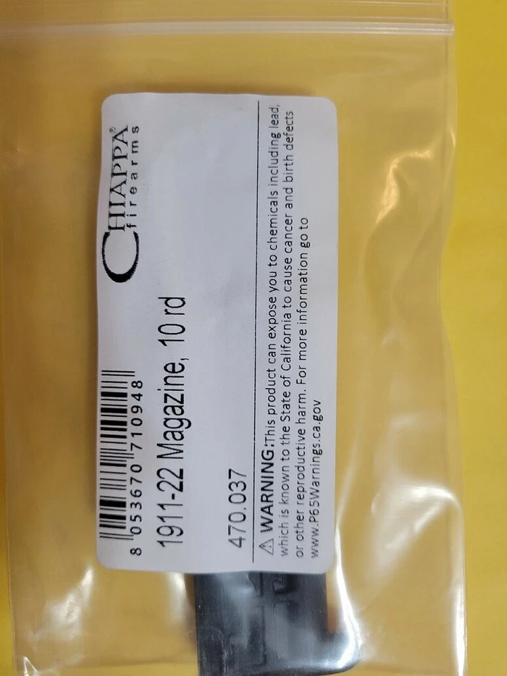 Cargador redondo CHIAPPA 1911 22lr 10 470.037 polímero 10º cargador - OEM de fábrica NUEVO Foto 1 de 3