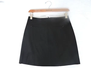 BEBE "MILA" SEXY SCHWARZER MINIROCK MIT REISSVERSCHLUSS UND TASCHE A-LINIE GRÖSSE 2 NEU MIT ETIKETT $ 88 - Bild 1 von 5