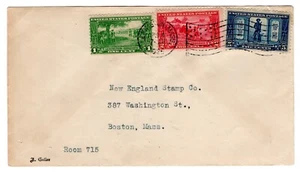 #617-9 Lexington - Concord Set on 1 FDC Lexington MA Flag 1925 NE Stamp Co - Picture 1 of 2