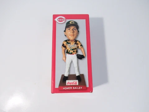 Homer Bailey Bobblehead Cincinnati Reds Coca Cola MLB New In Box Fast Shipping Cover