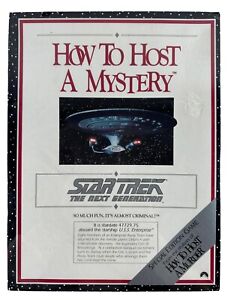 Star Trek the Next Generation How to Host a Murder Mystery Game 1992 ~ NEW