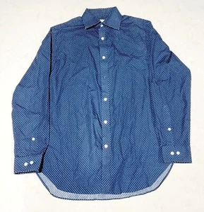 Michael Kors Men's Blue Slim-Fit Long-Sleeve Button-Down Shirt Size M NWOT - Picture 1 of 11