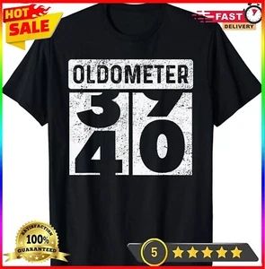 Oldometer Odometer Funny 40th Birthday Gift 40 yrs Old Joke Unisex T-Shirt - Picture 1 of 14