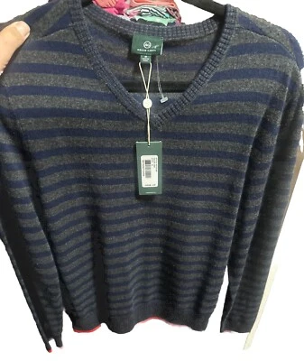 AG Green Label Adriano Goldschmied Sweater Wool & Cashmere Medium Blue Gray New - Image 1 of 4