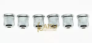 6 PCS Chrome String Thru Body 5/16" String Ferrules fits USA Telecaster - Picture 1 of 4