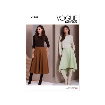 Vogue Schnittmuster V1987 - Rock - Glockenrock mit Sattel - Bild 1 von 4