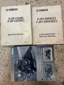 2003 2004 Yamaha FJR1300R FJR1300RC Servicio Reparación Tienda Manual Juego Con - Imagen 1 de 7