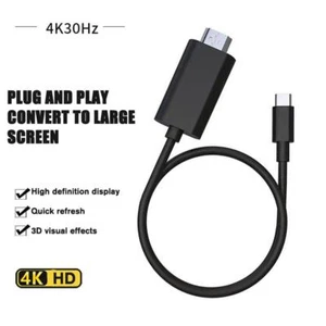 2M Type C To HD Cable TV Adapter Mobile Phone Tablet 4K30HZ For Android C3Q5 - Zdjęcie 1 z 11