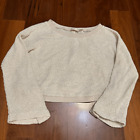 Ramy Brook Maxwell Flare Sleeve Sweater women’s size medium in cream and gold ac