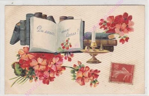 CPA Gauffree Relieve Del Corazón A Labios - Imagen 1 de 2